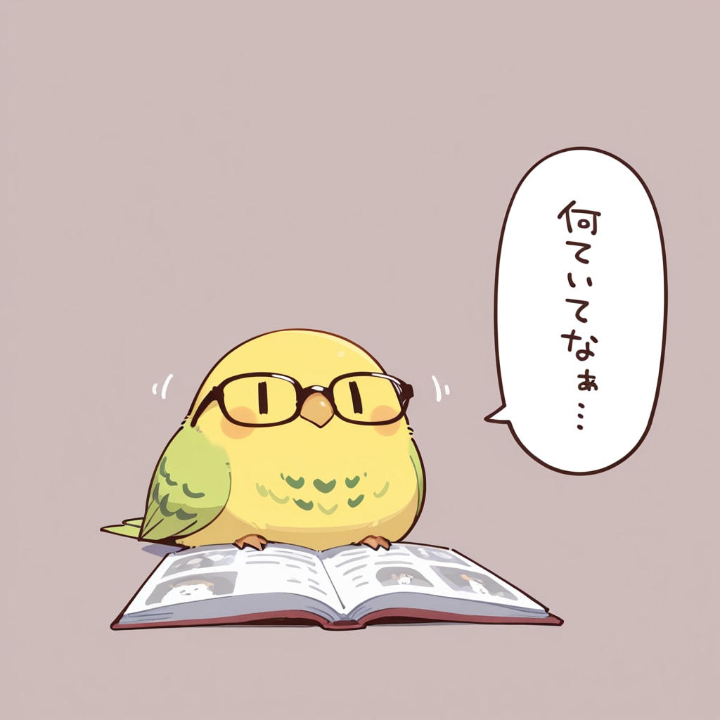 老眼鏡の喋るインコ