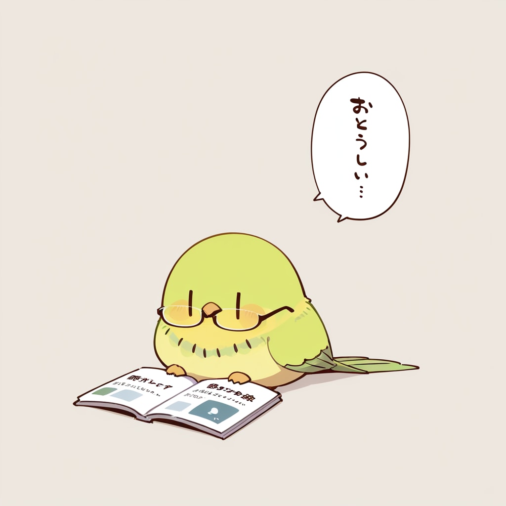 老眼鏡の喋るインコ