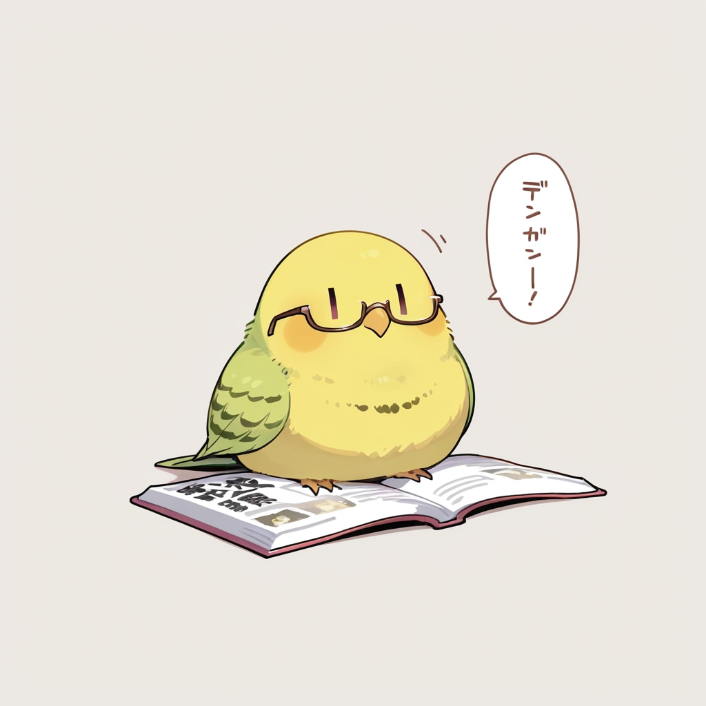 老眼鏡の喋るインコ