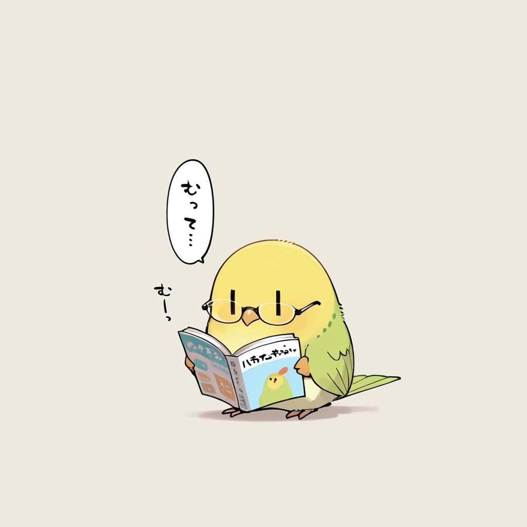 老眼鏡の喋るインコ