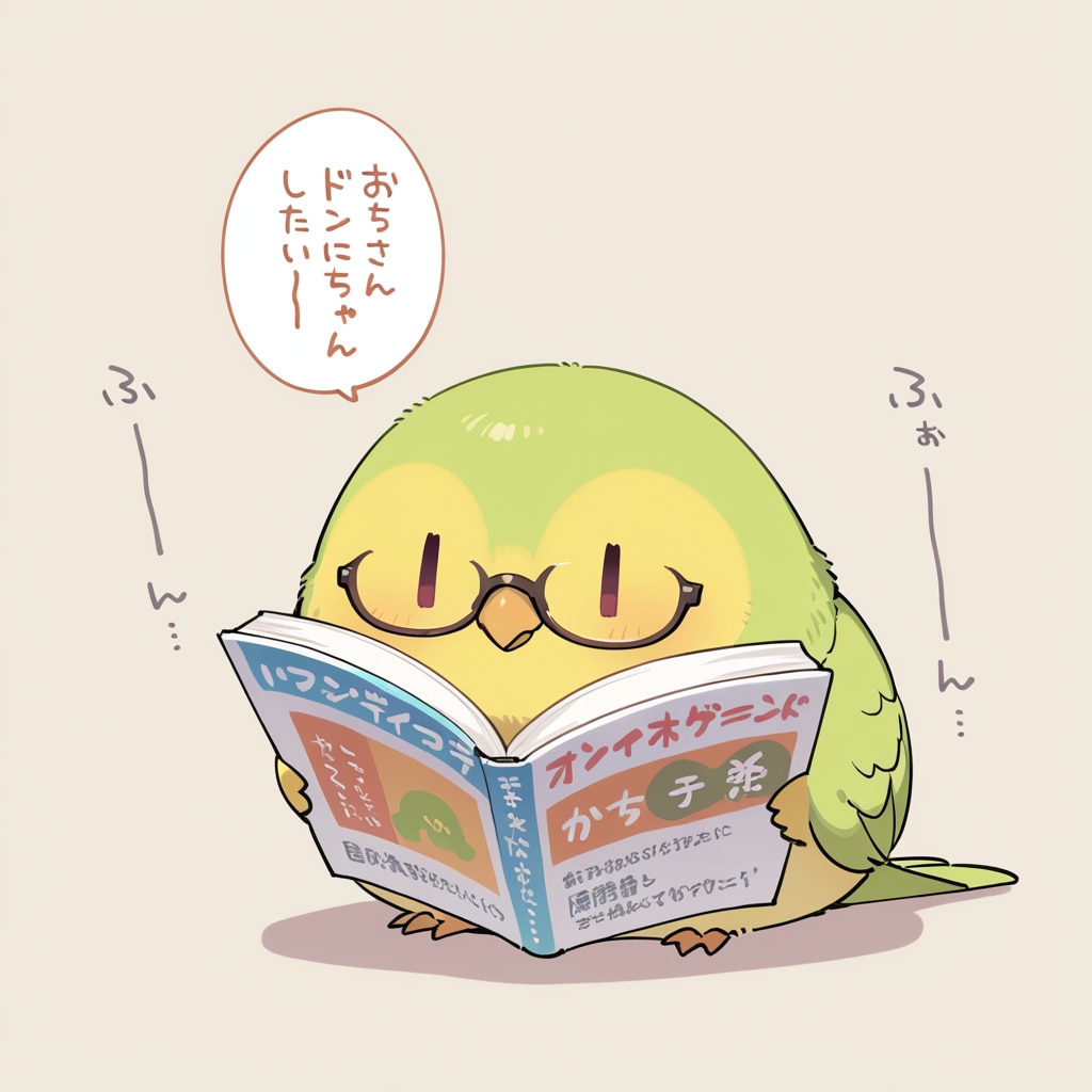 老眼鏡の喋るインコ