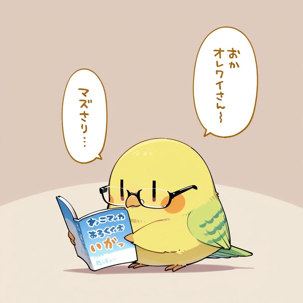 老眼鏡の喋るインコ