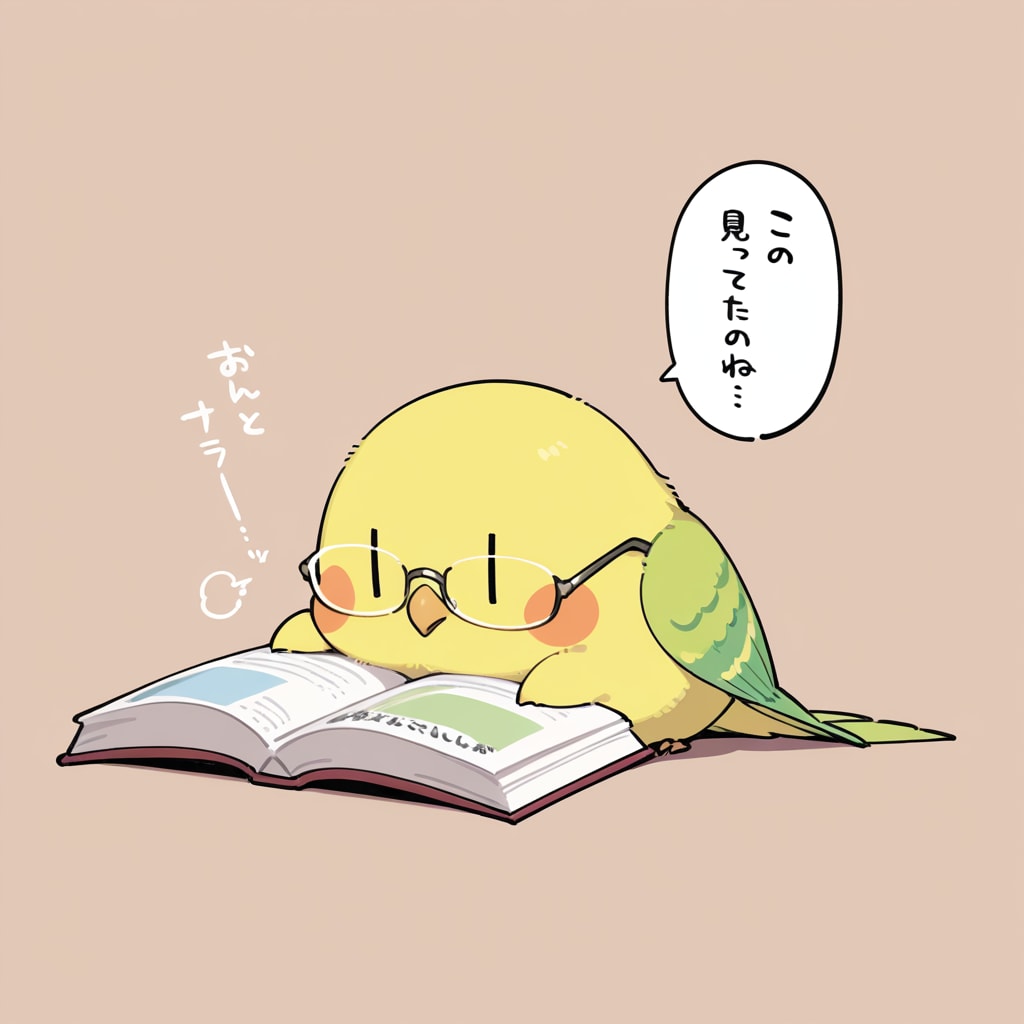 老眼鏡の喋るインコ