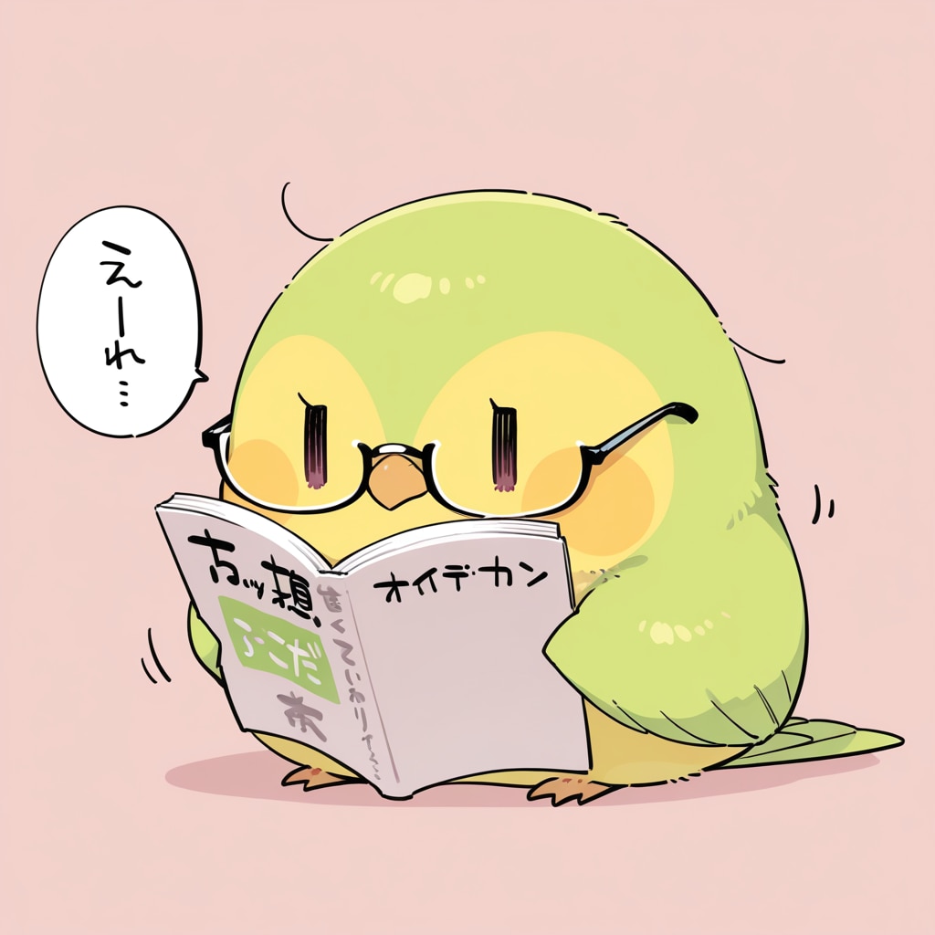 老眼鏡の喋るインコ