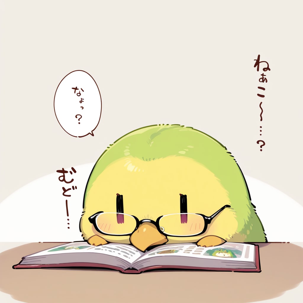 老眼鏡の喋るインコ