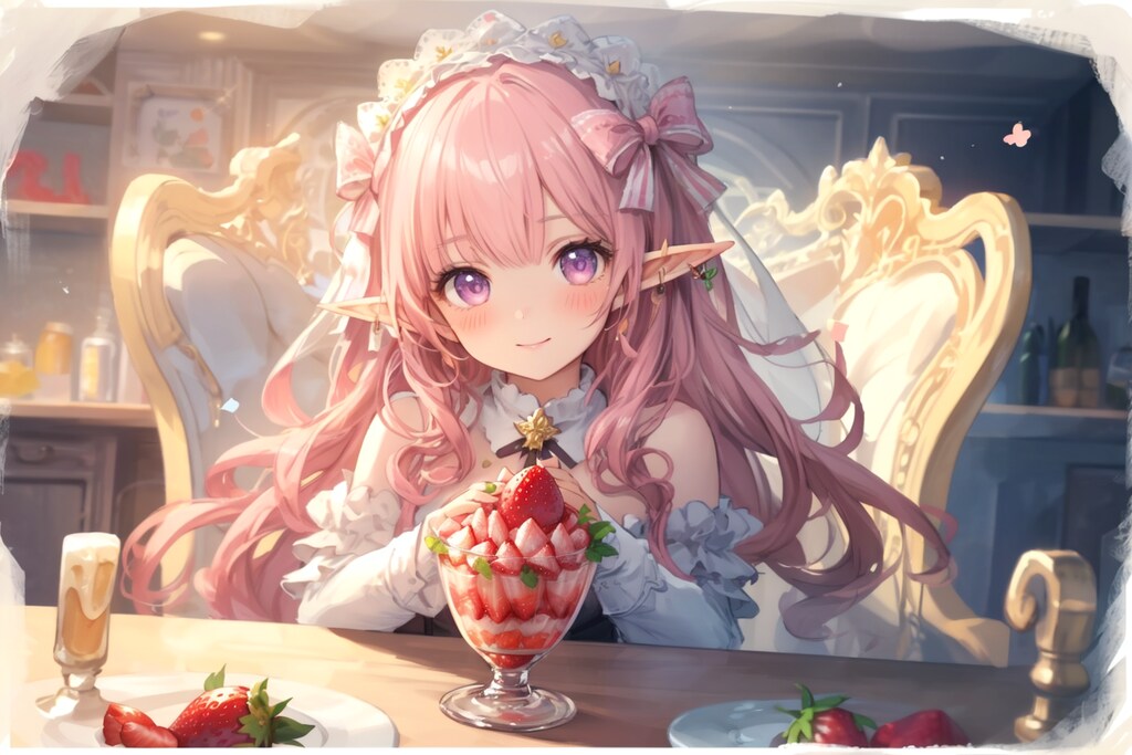 苺パフェ食べよッ❣️