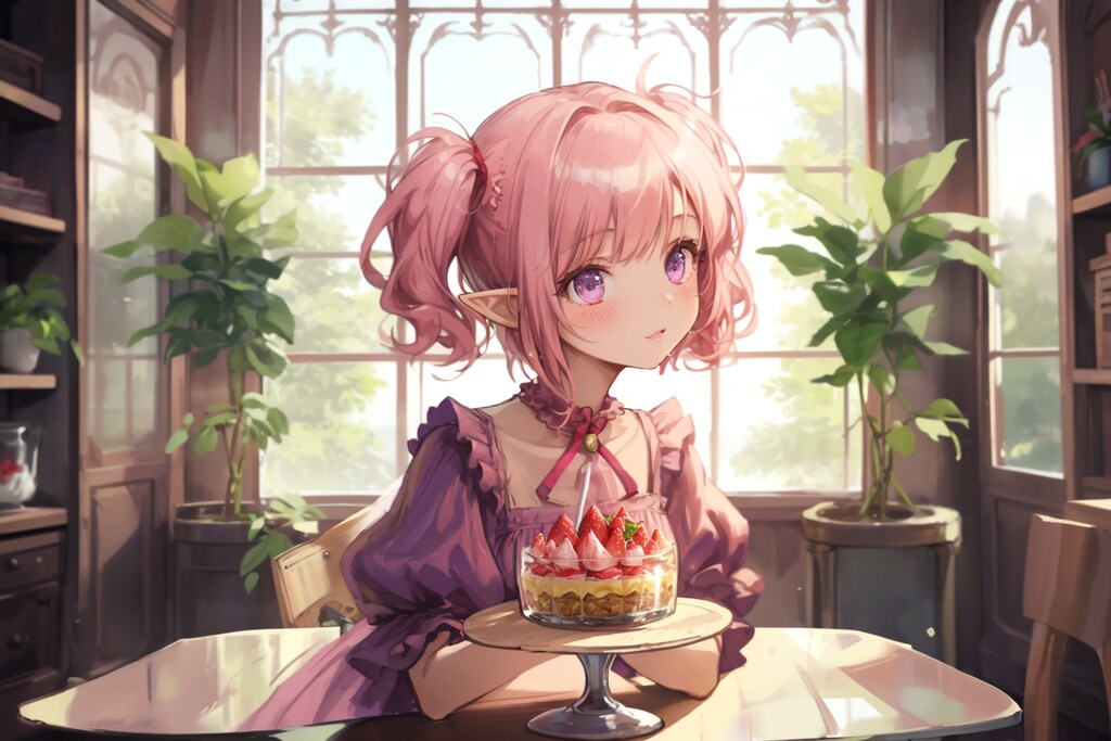 苺パフェ食べよッ❣️