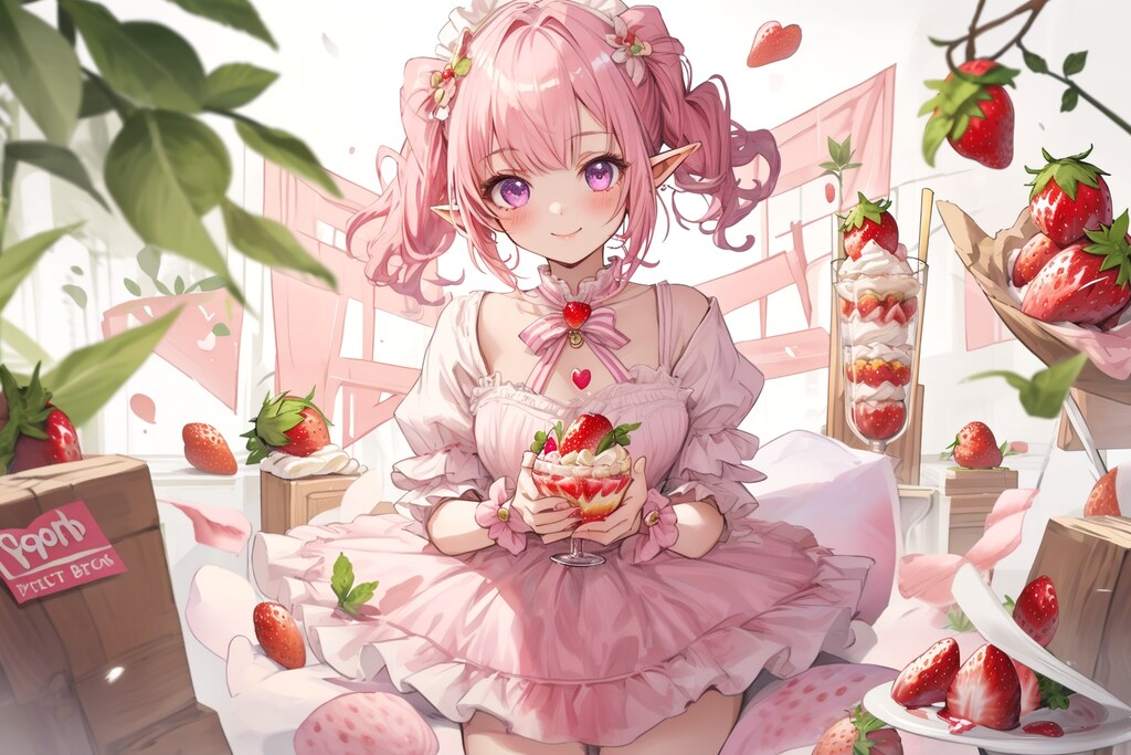 苺パフェ食べよッ❣️