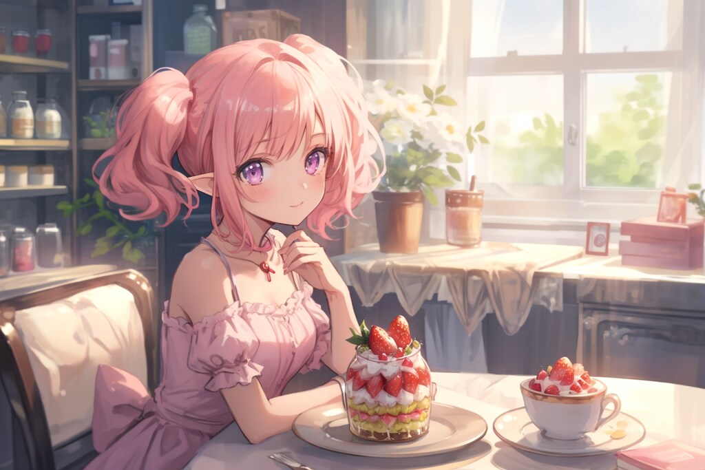 苺パフェ食べよッ❣️