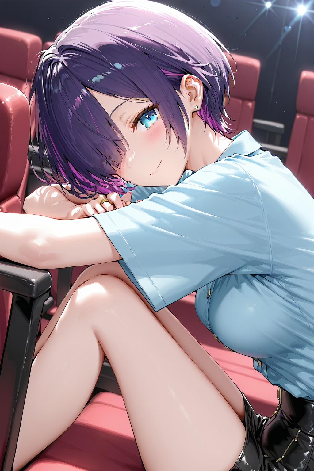 視線を感じて笑顔で返す