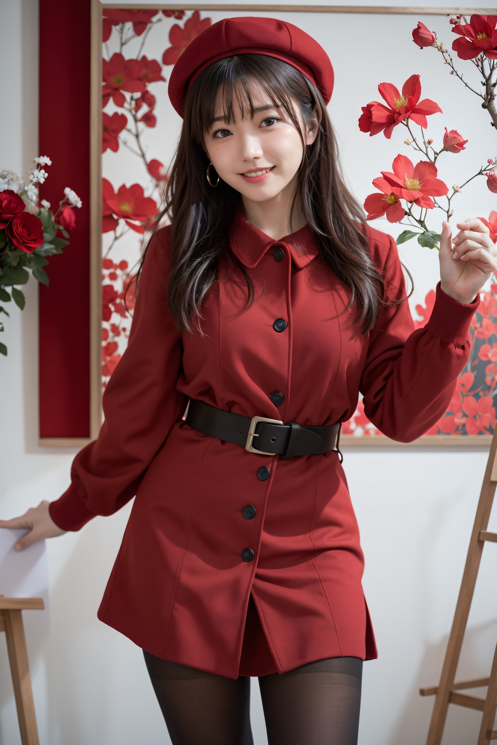 赤い服の芸術家