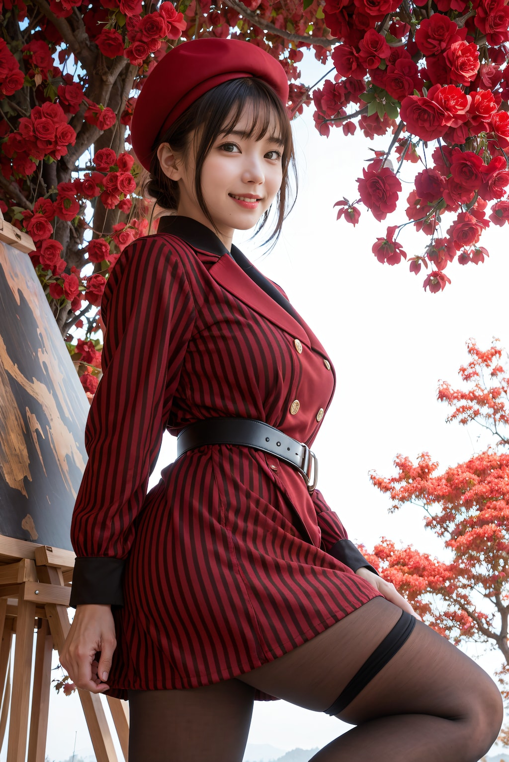 赤い服の芸術家