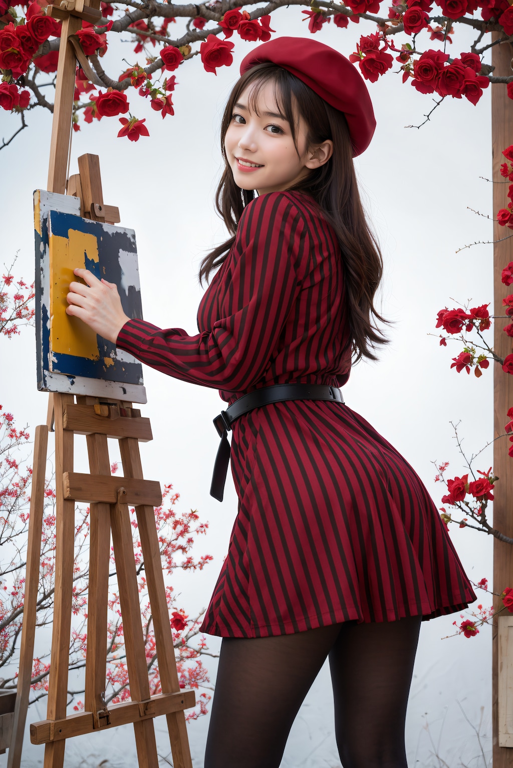 赤い服の芸術家