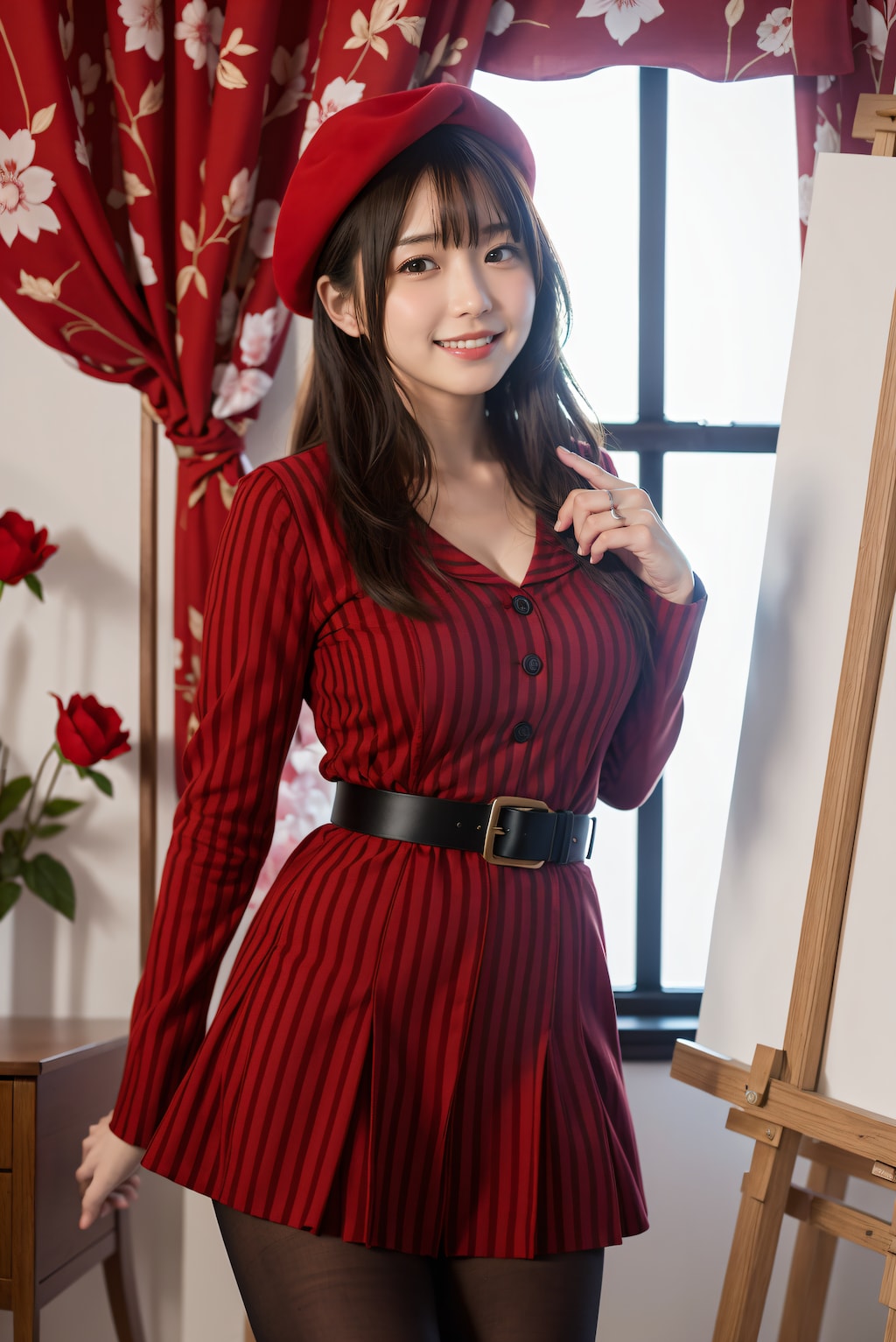 赤い服の芸術家