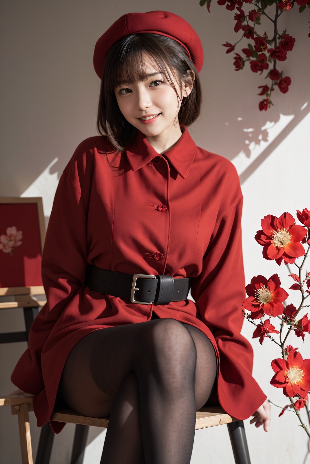 赤い服の芸術家