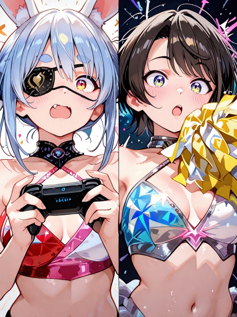 兎田ぺこら　大空スバル | の人気AIイラスト・グラビア