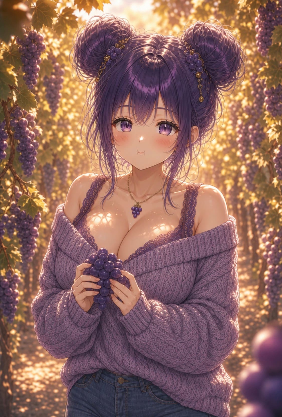「うん。おいひぃ😑」自由人巨峰ちゃん🍇✨