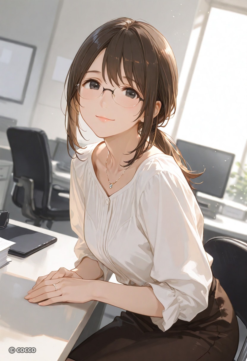 オフィスにて | の人気AIイラスト・グラビア