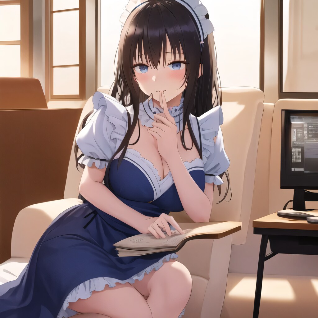 黒髪ロングで漫画喫茶の少女１３