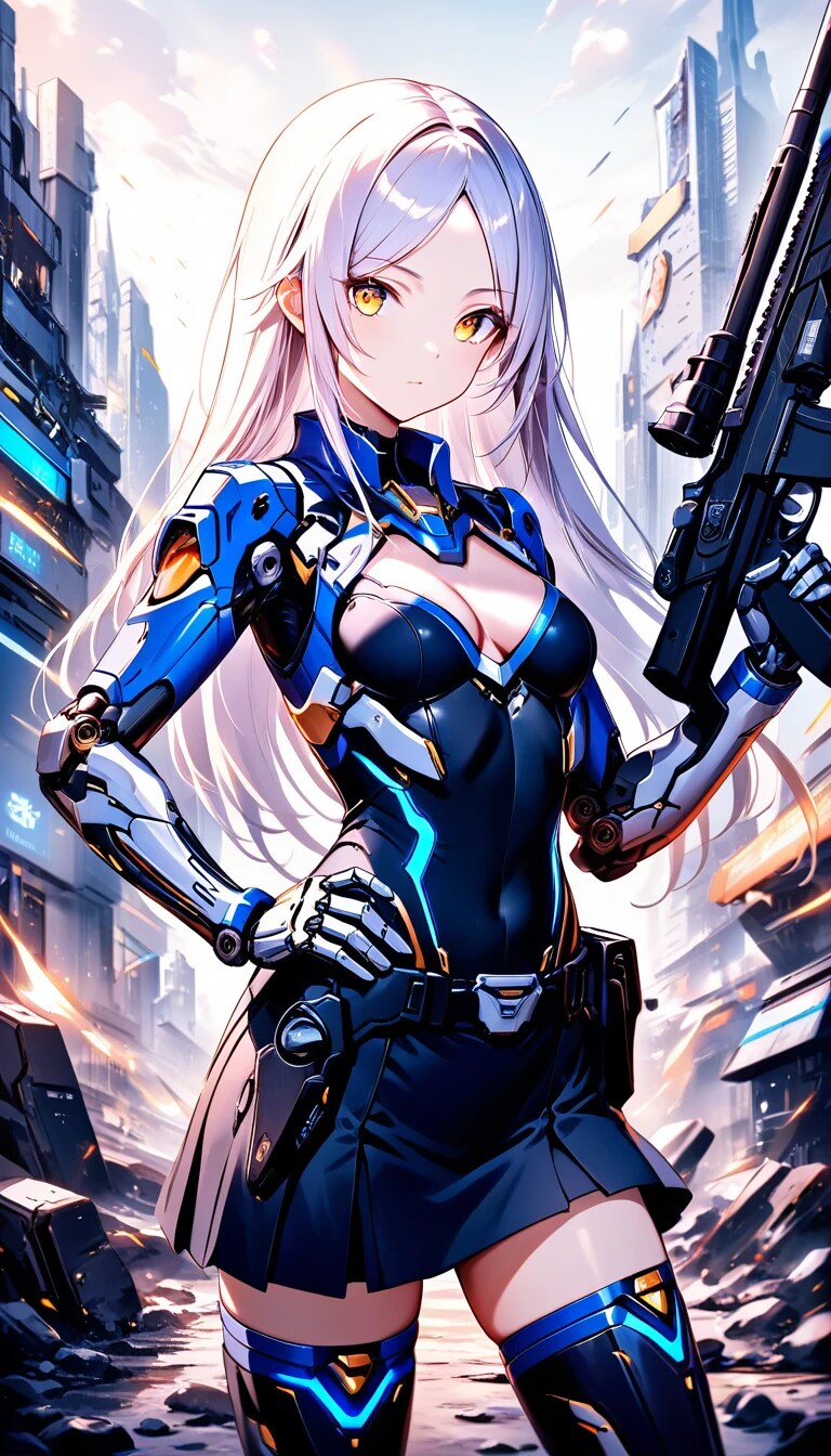 ナイン（メカ娘ポリス）『ポリス型アンドロイドc-type、名称ナインです』 | の人気AIイラスト・グラビア