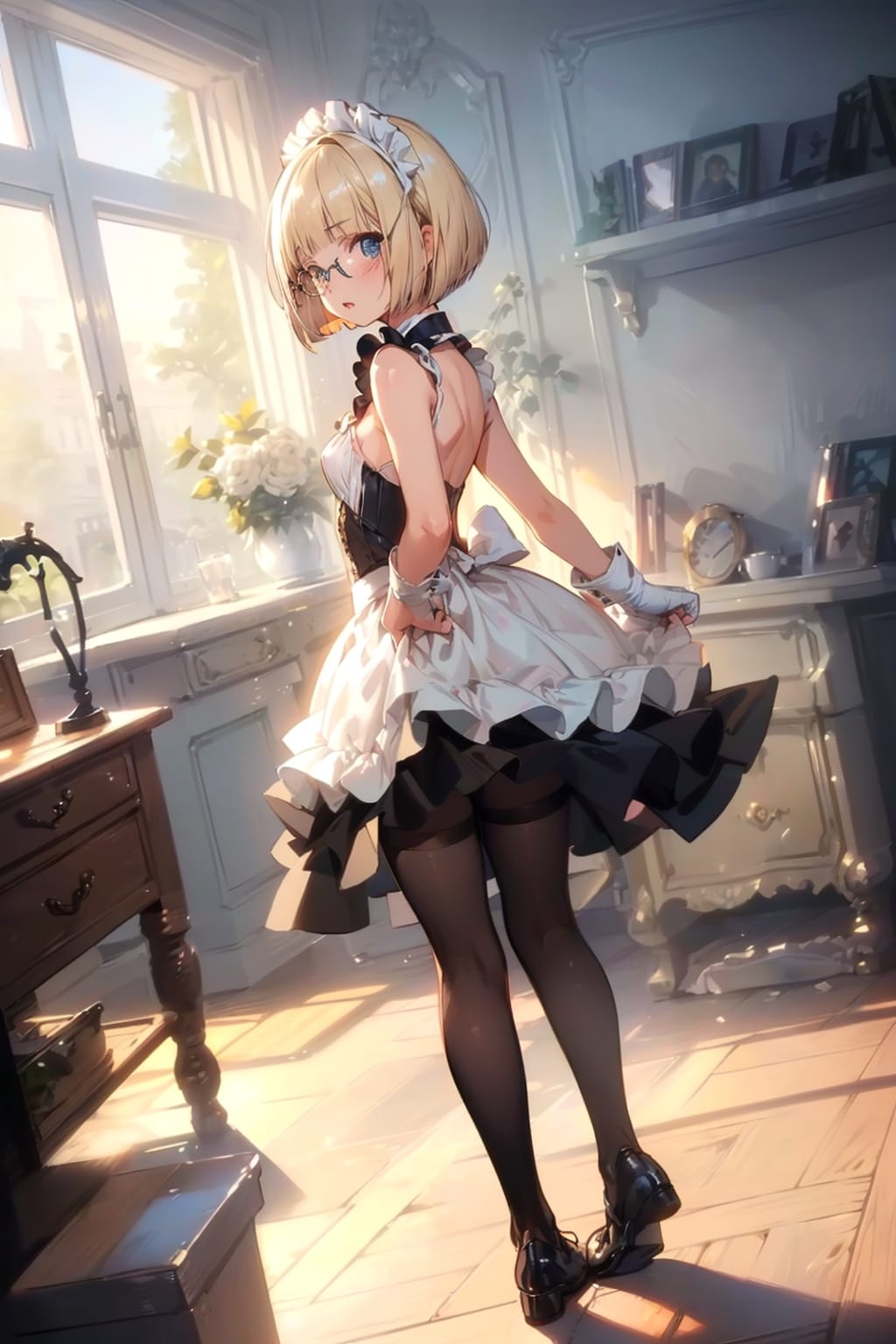 メイドの眼鏡っ娘