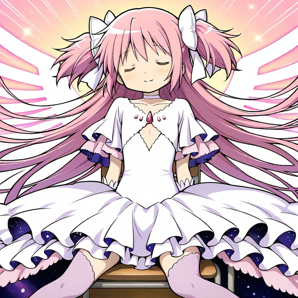 椅子（ワイ君の席）に座る女神さま（アルティメットまどか）