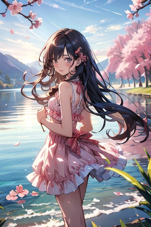 桜湖畔