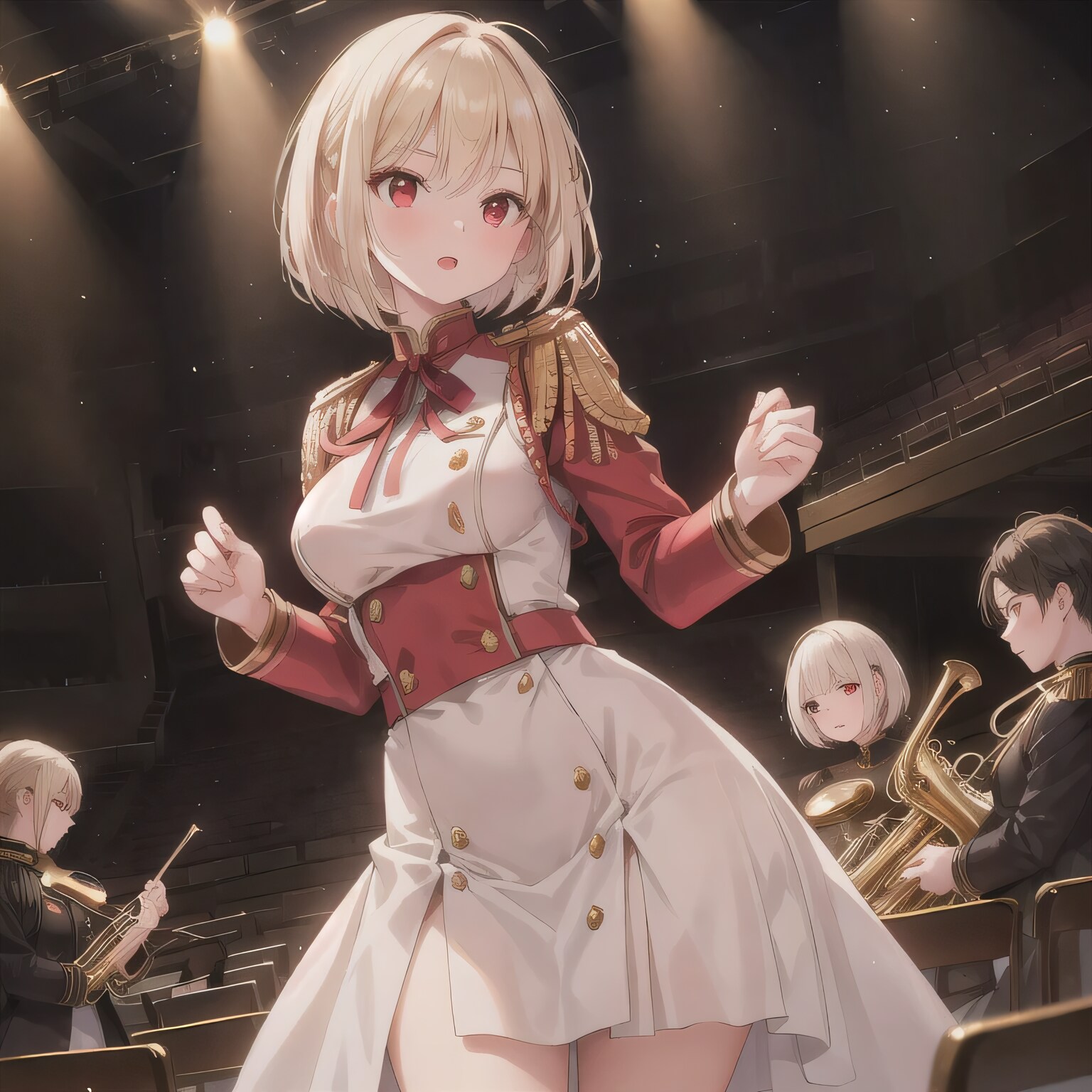 金髪ボブでブラスバンドの少女２ | の人気AIイラスト・グラビア