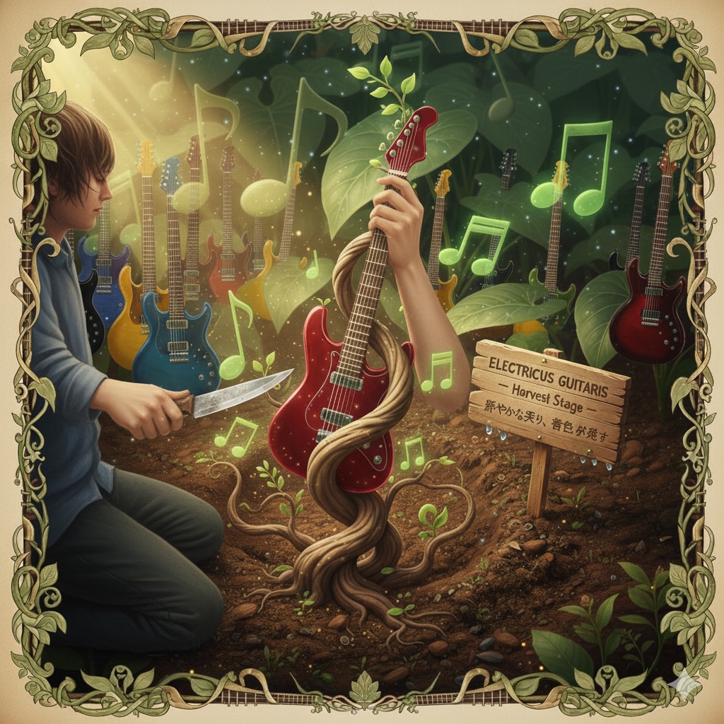 エレキギターの収穫