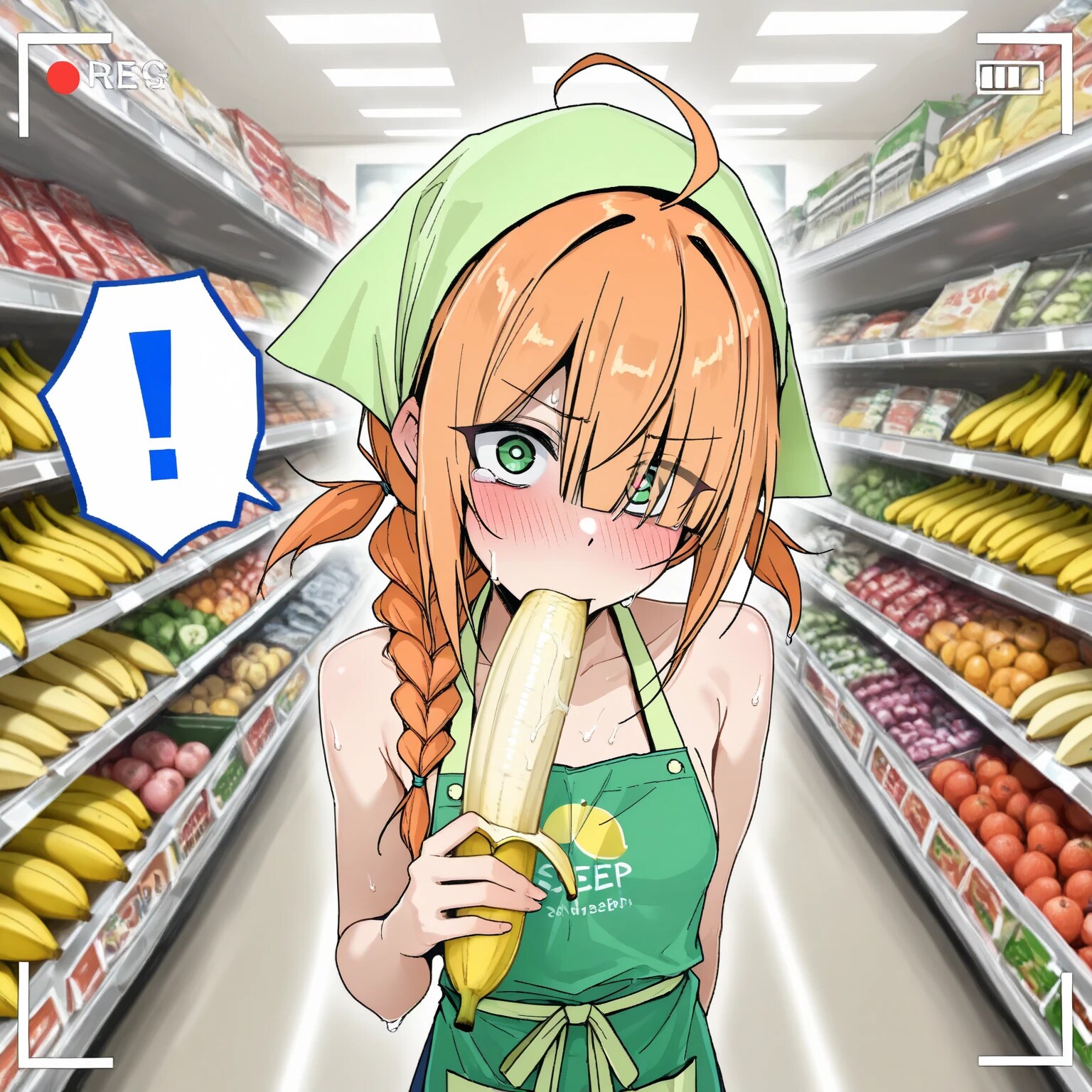皮つきバナナを食べさせられる目隠れちゃん