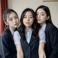 女子校生と騎乗位3P・4P 2枚目