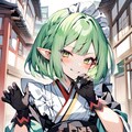 緑髪のエルフちゃんメイド 2枚目