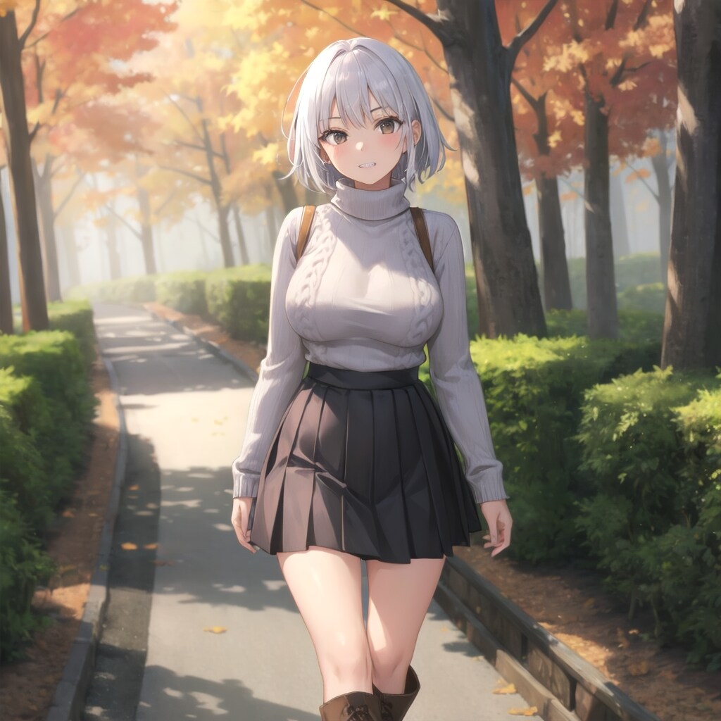 紅葉の木漏れ日