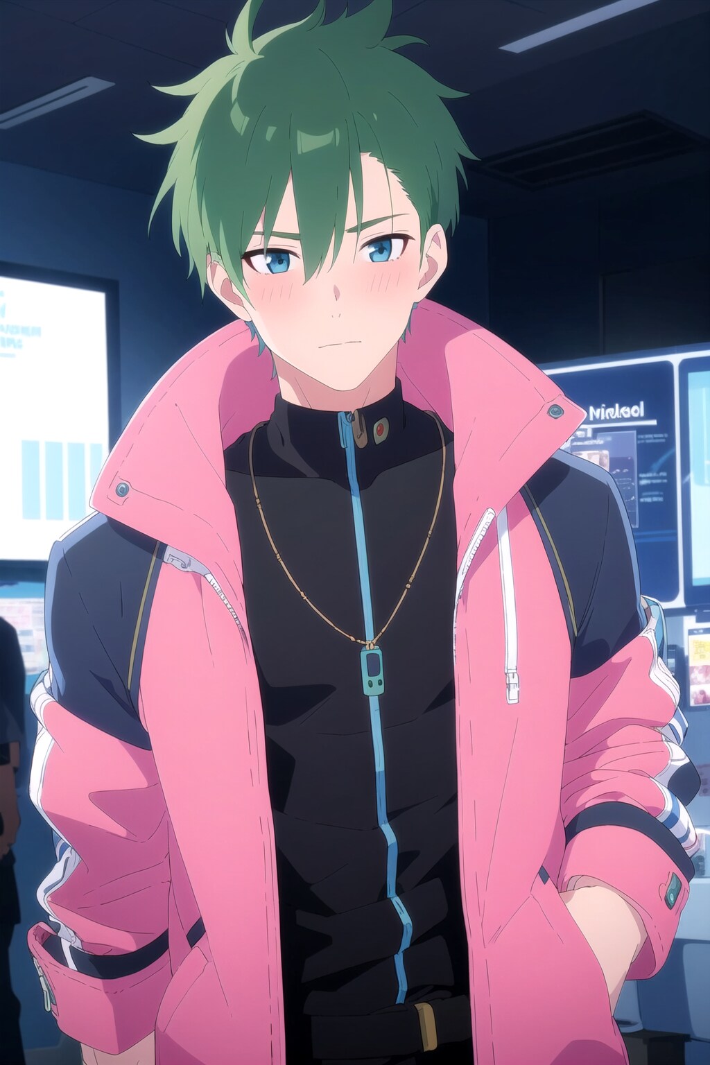 サイバーパンク風の青年