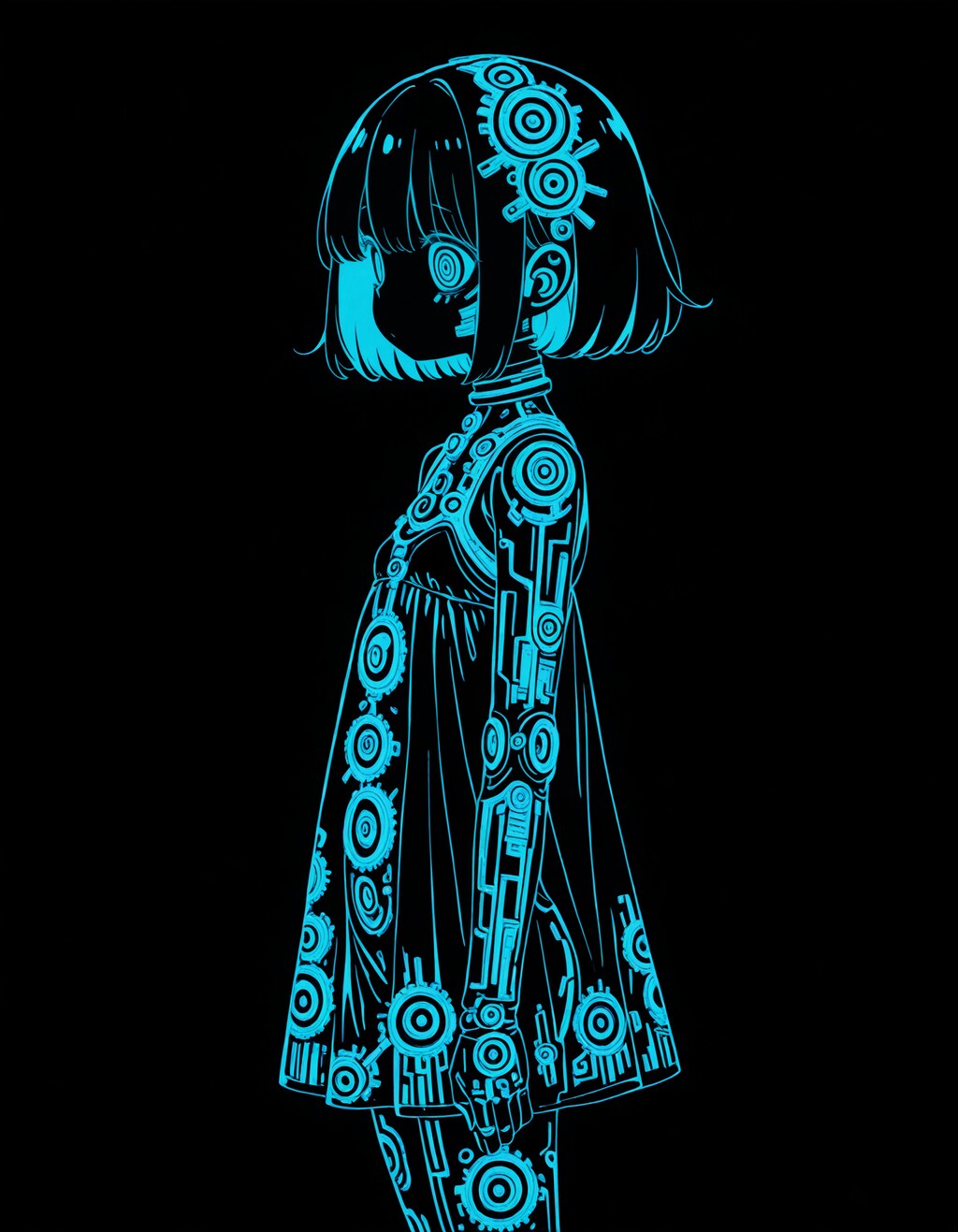 蓄光ロボット娘