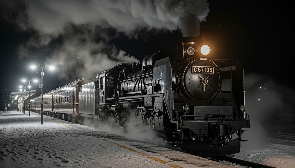 深夜の急行待避