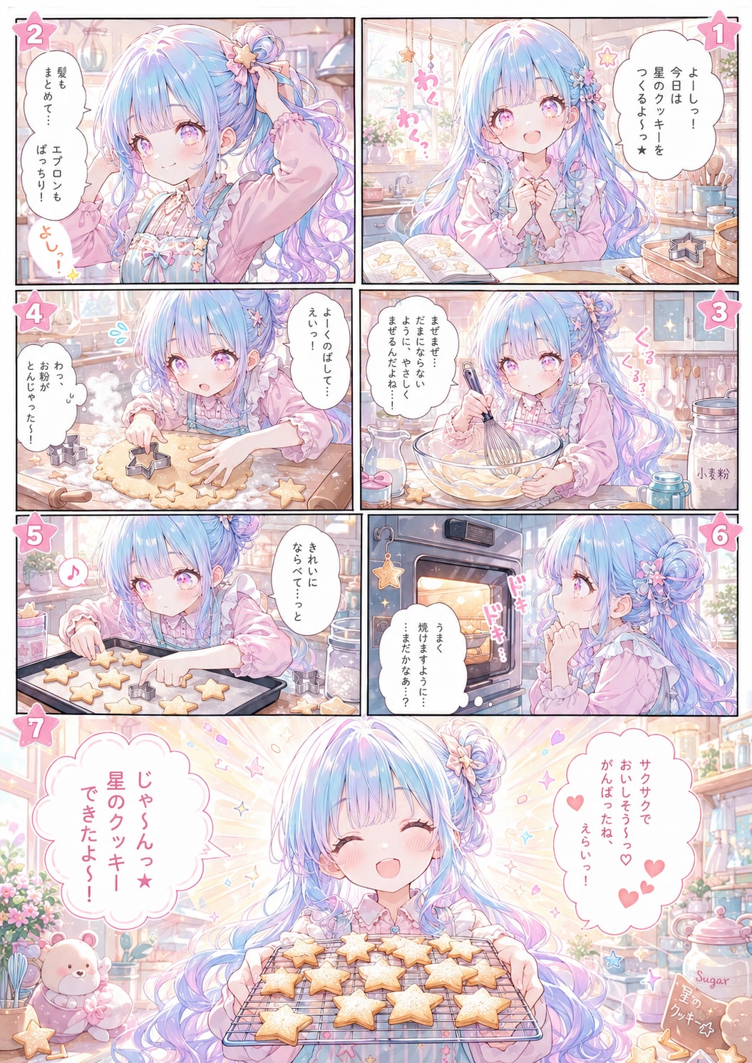 星のクッキーづくり