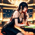 蛇喰夢子、シャンデリアの下で今夜を賭ける黒レースの勝負師 4枚目