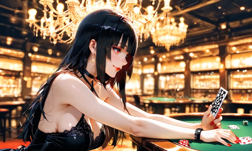 蛇喰夢子、シャンデリアの下で今夜を賭ける黒レースの勝負師