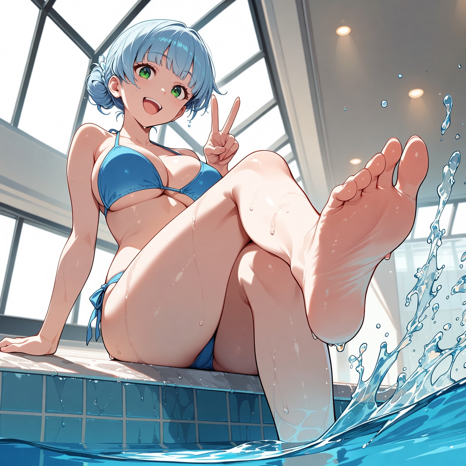 プールの淑女さん