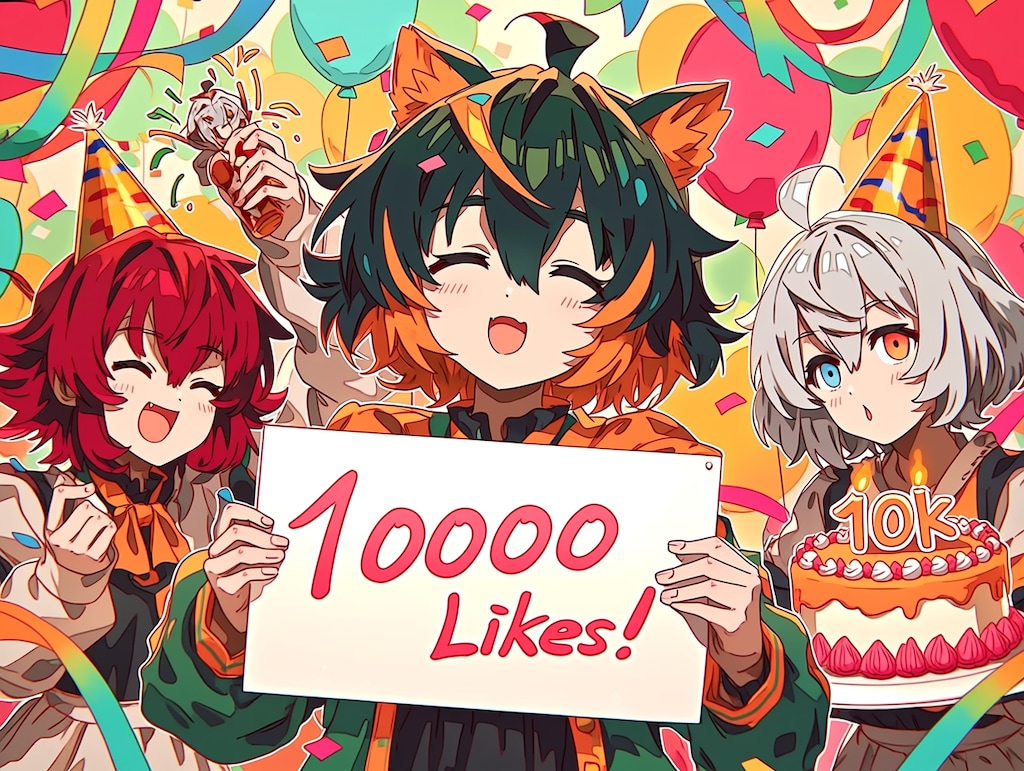 10000いいね。ありがとうございます！