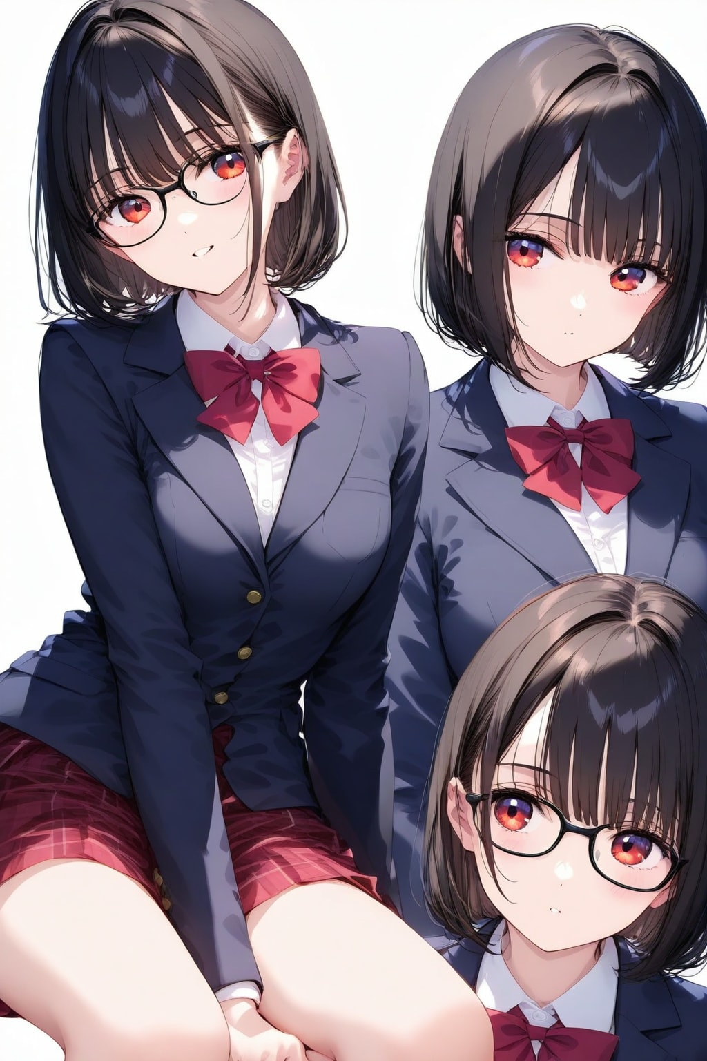 スーツ、制服系男女のイラスト特集