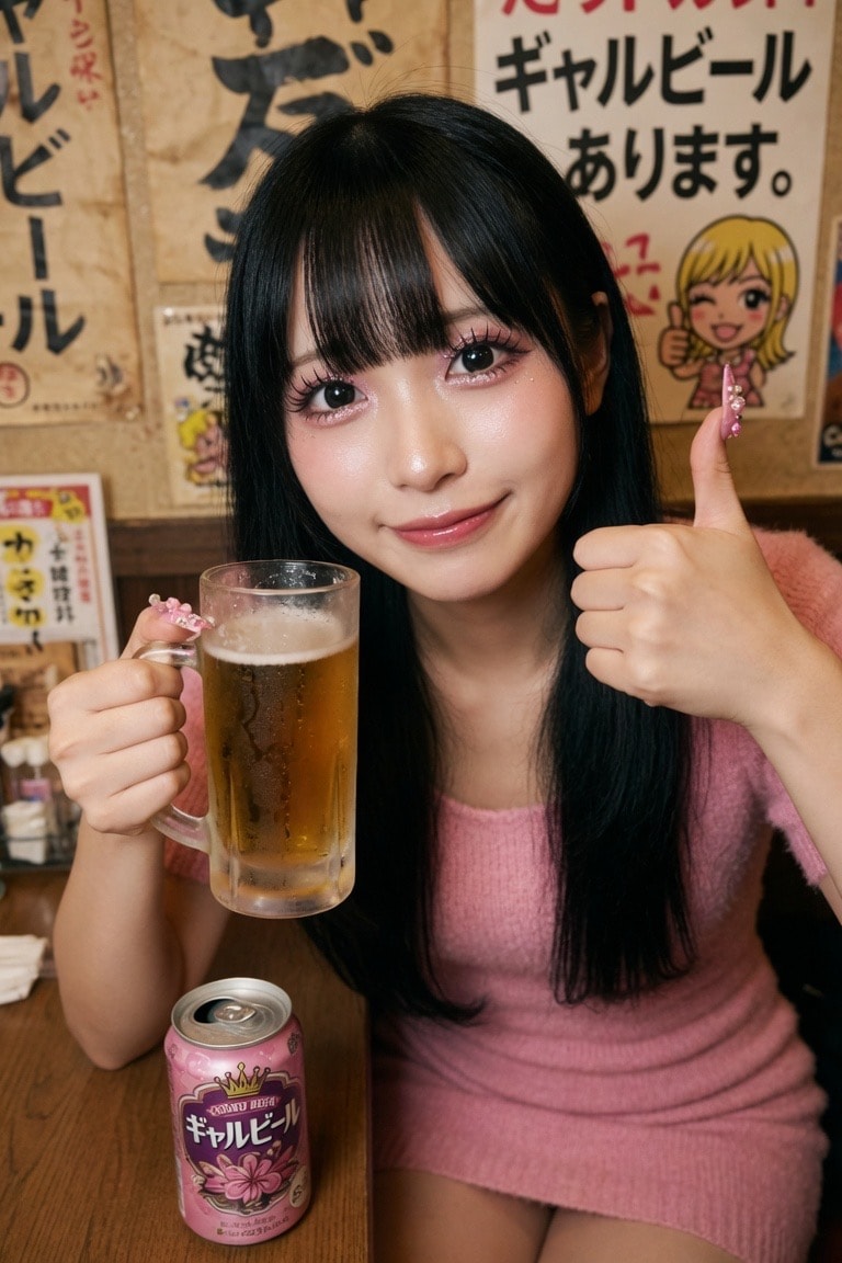 ギャルビールあります。