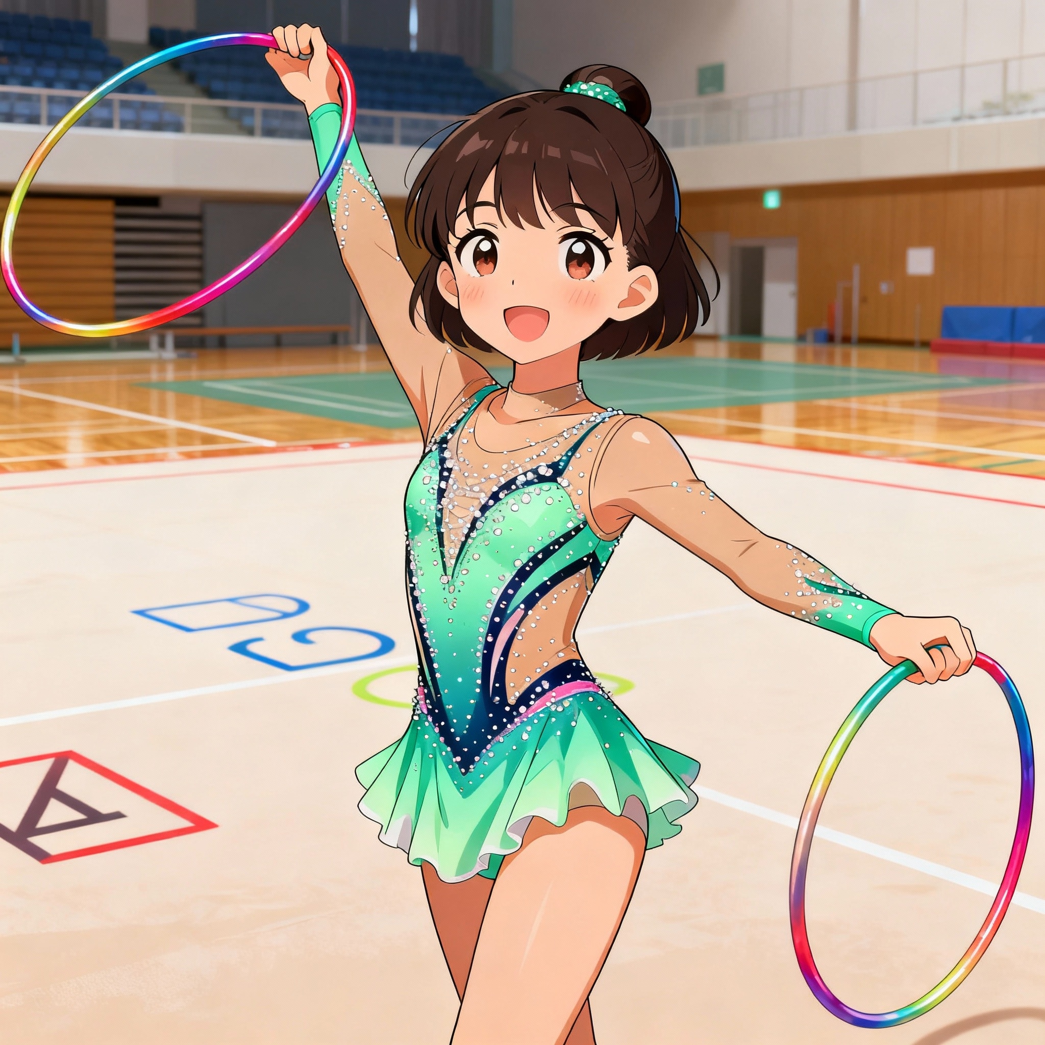 新体操練習中