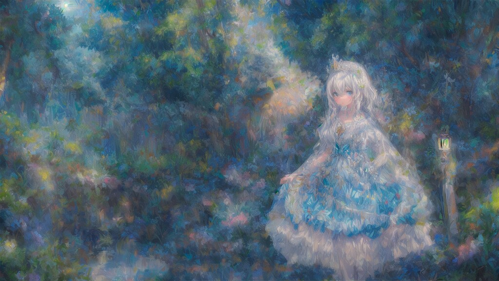 水の国のお姫様（油絵風）