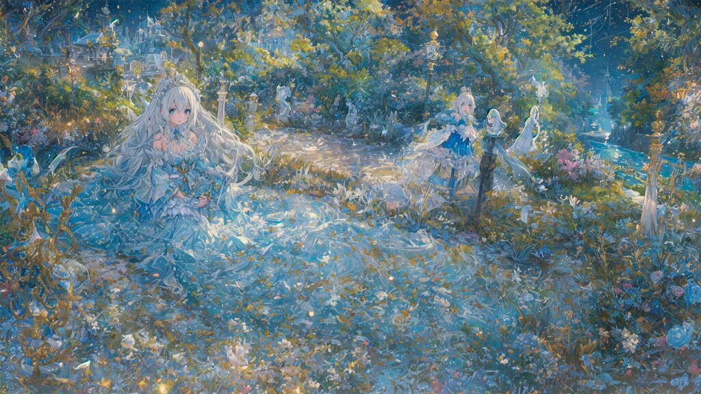 水の国のお姫様（油絵風）