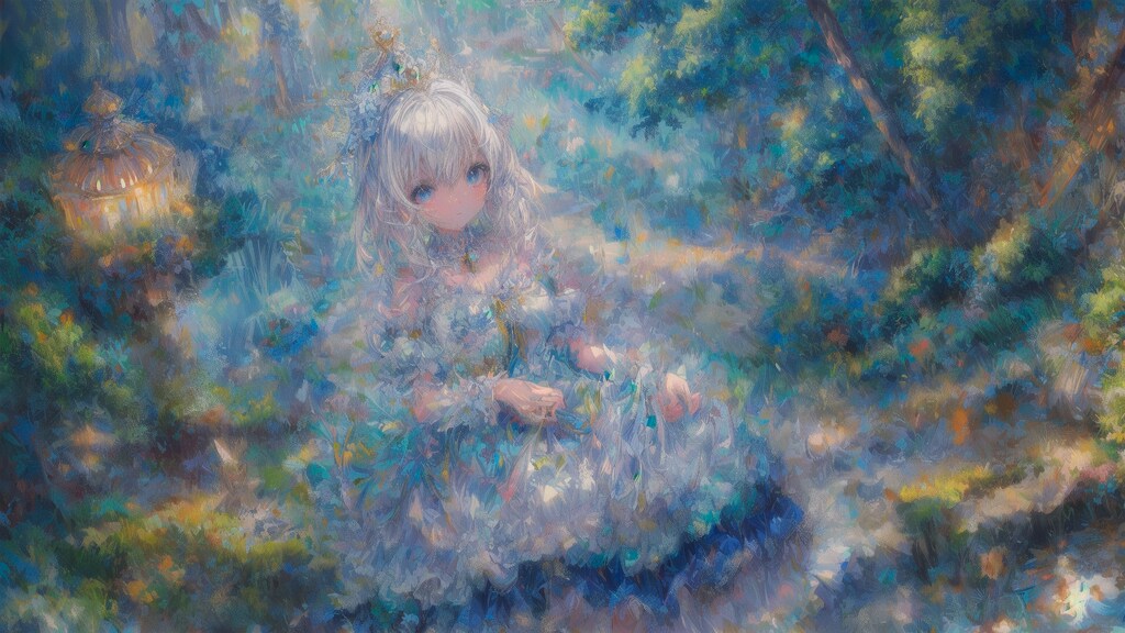 水の国のお姫様（油絵風）