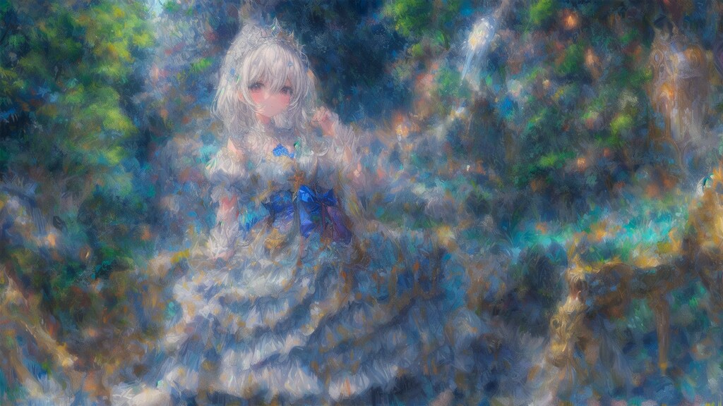 水の国のお姫様（油絵風）