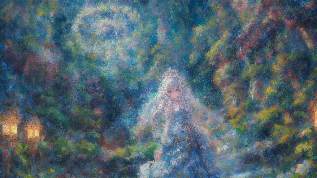 水の国のお姫様（油絵風）
