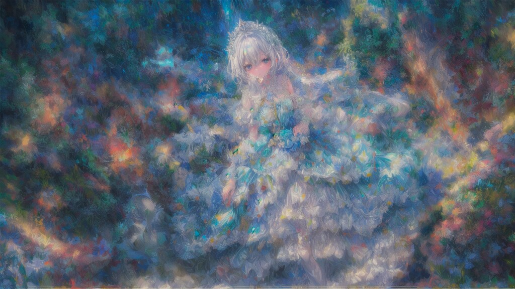 水の国のお姫様（油絵風）